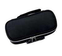 VBESTLIFE Trousse en Toile de Grande capacité avec Verrouillage sécurisé pour Les Lycéens, Design Minimaliste élégant (Black)
