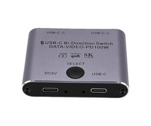 VBESTLIFE USB C KVM 2 en 1 Sortie pour 2 Ordinateurs 8K 60Hz PD100W