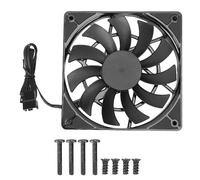 VBESTLIFE Ventilateur CPU 120 Mm, Ventilateur D'ordinateur Silencieux PWM 4 Broches avec Conception à Double Roulement, jusqu'à 2500 Tr/min, pour Boîtier PC