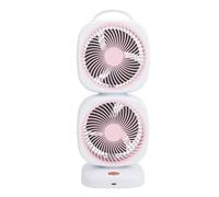 VBESTLIFE Ventilateur de Bureau Double Couche, Ventilateur de Tour de Refroidissement à Circulation d'air avec 5 Vitesses, USB Portable pour la Maison et le Bureau, Silencieux à Piles de 4000 MAh