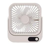 VBESTLIFE Ventilateur de Bureau, Ventilateur de Bureau avec Batterie Rechargeable USB 5000 MAh, écran LED, Contrôle Tactile, 5 Vitesses, Petit Personnel Rotatif à 360° pour la Maison, le, la