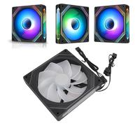 VBESTLIFE Ventilateur de Châssis ARGB, Ventilateur de Refroidissement à Dissipation Thermique Silencieuse et à Lumière Synchronisée pour Refroidisseurs de Processeur, Refroidisseurs