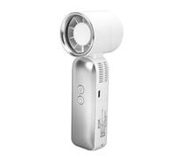 VBESTLIFE Ventilateur de Refroidissement Portable, Ventilateur de Refroidissement de Glace Portable avec Compte à Rebours, Affichage Numérique, Flux d'air Puissant, Rechargeable par USB pour (WHITE)