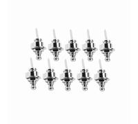 VBESTLIFE Verrouillage de Sangle de Basse en Métal, Sangles Antidérapantes, Facile à Installer, Assemblage Rapide pour les Joueurs de Guitare Basse électrique Acoustique 10 Pièces/sac (SILVER)