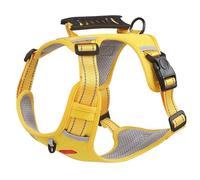 VBESTLIFE Veste de Marche Réglable pour Chat, Harnais D'entraînement de Traction pour Chien, Réfléchissant, Antidéflagrant, Double Anneau en D, Jaune (XS)