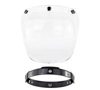 VBESTLIFE Visière de Casque Ouvert Visière de Casque de Moto Visière à Bulles Accessoire de Casques de Moto (Transparent)