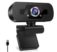 VBESTLIFE Webcam 2K, Webcam USB Ultra Grand Angle 170°, Microphone intégré, pour Ordinateur Portable, Ordinateur de Bureau, Appels Vidéo, Réunions en Ligne