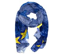 VBFOFBV Écharpes en mousseline de soie châles et écharpes pour robes de soirée, grand châle de mariage doux,Drapeau de la Grèce et Union européenne