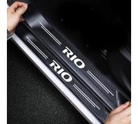 VBGHRE 5 Pièces Protection Seuil de Porte de Voiture pour Kia Rio, Plaques de Protection de Seuil de Porte de Fibre de Carbone