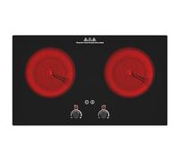 VBGK plaque cuisson vitrocéramique 2 feux 220V 3600W, plan de travail et plaque de cuisson intégrée avec sécurité enfant, minuterie, commande par bouton tactile LED, protection contre la surchauffe