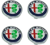 VBGPWAD 4 Pièces Capuchons Centraux Moyeu Voiture pour Alfa Romeo Giulietta 159 Brera 60MM, Résistance Aux Températures Elevées l'abrasion Ainsi qu'une Forte Chocs,A