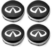 VBGPWAD 4 Pièces Capuchons Centraux Moyeu Voiture pour Infiniti FX35 Q50 Q30 QX50 QX70 G35 60mm, Résistance Aux Températures Elevées l'abrasion Ainsi qu'une Forte Chocs,A