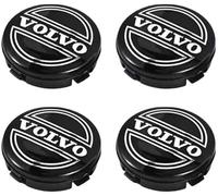 VBGPWAD 4 Pièces Capuchons Centraux Moyeu Voiture pour Volvo V90 Cross Country 2022-64mm, Résistance Aux Températures Elevées l'abrasion Ainsi qu'une Forte Chocs,A