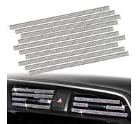 VBGURR Lot de 10 bandes de décoration pour grille d'aération de voiture - Strass colorés - Accessoires d'intérieur de voiture étincelants