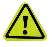 VBHdtE Triangle de signalisation Triangle Point d'exclamation Panneau d'avertissement réfléchissant Autocollant de Voiture Autocollant réfléchissant de sécurité de Conduite de Nuit(Green)