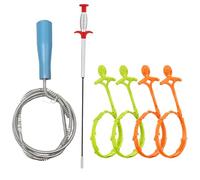 VBK 6pcs Furet Deboucheur Canalisation Brosse, Spirale de Nettoyage Pour Canalisations, Arrache Cheveux Et Peluches, Deboucheur Evier Sonde de Debouchage Pour Wc Evier Canalisation