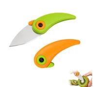 VBK Couteau à Fruit 2 Pièces Acier Inoxydable Découper Cuisine | Set de 2 Mini Couteaux à Fruit avec Design d'Oiseau Stylé, Lame en Acier Inoxydable, Pliable pour un Rangement Compact