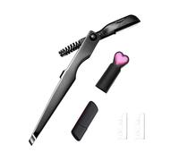 VBK Kit Maquillage 3 en 1 Noir, Pince à Sourcils Recourbe-Cils et Brosse, Set Beauté Professionnel avec Lames de Rechange, Outils Maquillage Voyage et Maison, Accessoire Beauté Complet