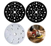 VBK Lot de 3 Abranet 150mm, Tampon de Protection 70 Trous Ø 150 mm, Support Abrasif en Mousse EVA pour Ponceuse, Plateau 150, Plaques de Plâtre