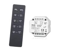 VBLED© INATUS Kit variateur 12-48 V DC avec télécommande 4 canaux IP20 8 A 12 V DC = jusqu'à 96 W / 24 V DC = jusqu'à 192 W