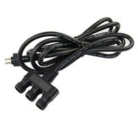 VBLED® Rallonge 12 V IP65 pour éclairage de jardin, etc. Câble de distribution triple de 2 m.