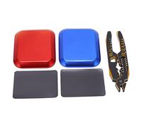 VBLKUYDPR RC Shock Absorber Clamp, Universal Aluminum Alloy Pliers for 1/8 1/10 1/12 RC Car Crawler, Multi Function Shock Shaft and Ball End Removal Tool with Magnetic Screw Tray for Traxxas (Or)