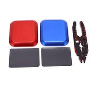 VBLKUYDPR RC Shock Absorber Clamp, Universal Aluminum Alloy Pliers for 1/8 1/10 1/12 RC Car Crawler, Multi Function Shock Shaft and Ball End Removal Tool with Magnetic Screw Tray for Traxxas (Rouge)