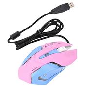 VBLKUYDPR Souris de Jeu Rose avec Haute sensibilité 3200 DPI, Souris de Jeu USB Filaire pour PC, Conception Ergonomique avec Prise Confortable et rétroéclairage LED Cool, Compatible avec