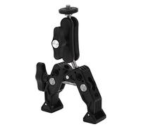 VBLKUYDPR Support de Serrage pour Appareil Photo Professionnel, Adaptateur Universel à Double rotule en Forme de C, Rotatif à 360 degrés avec Motif de Dents antidérapant, Support de