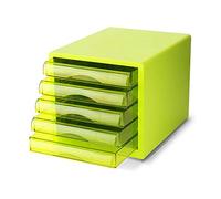 VBNCUUIOPO Armoire à tiroirs de classement Armoire de bureau 5 couches en plastique Armoire de rangement de bureau (couleur : vert, dimensions : 26 x 34 x 27,5 cm)