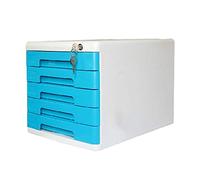 VBNCUUIOPO - Armoire de bureau à 5 couches avec tiroir à verrouillage multifonction, petite armoire de rangement (couleur : bleu, dimensions : 36,1 x 27,1 x 26 cm)
