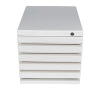 VBNCUUIOPO Armoire de rangement avec tiroirs verrouillables à 5 tiroirs, blanc