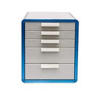 VBNCUUIOPO Armoires de bureau à domicile 5 tiroirs de bureau armoire de rangement organisateur de bureau fournitures de bureau répond aux besoins quotidiens armoire à tiroirs (couleur : bleu, taille