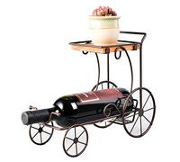 VBNCUUIOPO Casier à vin vintage décoration maison fer armoire à vin affichage européen rétro minimaliste style voiture à quatre roues avec fleurs 30 x 12,5 x 24,5 cm