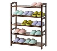 VBNCUUIOPO Étagère à chaussures à 5 niveaux pour entrée, étagère à chaussures, organiseur de rangement 69,8 x 24,9 x 87,9 cm (L x l x H), idéal pour couloir, salle de bain, jardin, marron, peu