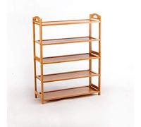 VBNCUUIOPO Étagère à chaussures en bambou à 5 niveaux - Étagère simple et moderne - Amovible - Meuble à chaussures assemblé - 67,5 x 25 x 88,5 cm
