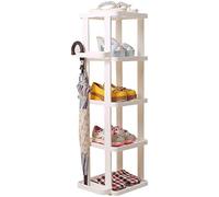 VBNCUUIOPO Étagère à chaussures verticale étroite compatible avec entrée, porte, couloir, salle de bain, 5 niveaux Blanc