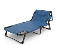 VBNCUUIOPO Lit pliant simple lit d'appoint chaise longue réglable matelas à 5 niveaux (couleur : bleu, taille : 190 68 30 cm)