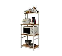 VBNCUUIOPO Support pour micro-ondes 60 cm Outil de rangement utilitaire de cuisine 4 couches Étagère de rangement Table de travail Support de four multicouche (couleur : beige, taille : 60 cm 40 cm x
