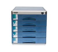VBNCUUIOPO Trieur de tiroirs à 5 couches en alliage d'aluminium A4 - Armoire de rangement basse pour bureau (30,5 cm, 36,8 cm, 31,5 cm)