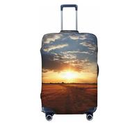 VBNTY Field Sunrise Housse de protection élastique lavable pour valise de 45,7 à 81,3 cm, Noir , XL
