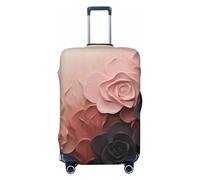 VBNTY Housse de protection élastique lavable pour valise de voyage rose pâle et noire - Housse de protection tendance extensible anti-poussière pour valise de 45,7 à 81,3 cm, Noir , L
