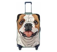 VBNTY Housse de protection élastique lavable pour valises de 45,7 à 81,3 cm - Motif bouledogue anglais amusant, Noir , S