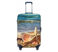 VBNTY Seashells on The Sandy Beach Housse de protection élastique lavable pour bagages de 45,7 à 81,3 cm, Noir , L
