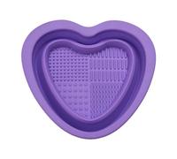 Vbnuyhim Bol de nettoyage pliable pour pinceaux de maquillage - En silicone - En forme de cœur - Outil de nettoyage portable pour pinceaux et éponges