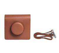 VBPBHFFNMW Étui en cuir PU for appareil photo instantané, housse de protection rétro antichoc, anti-rayures, sac rangement portable adapté Fujifilm Instax Wide EVO sac photo(Marrone)