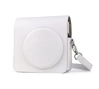 VBPBHFFNMW Porter Puce Sac en Cuir Boîtier de Protection for bandoulière Caméra de Film Noir/Marron/Or Fit for Fujifilm sq1 Sac Photo(Wit)