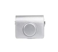 VBPBHFFNMW Sac de rangement en cuir for appareil photo instantané for Fujifilm Instax Mini EVO, bandoulière réglable, housse protection rétro, pochette photographie sac photo(Silver)