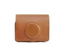 VBPBHFFNMW Sac de rangement en cuir for appareil photo instantané for Fujifilm Instax Mini EVO, bandoulière réglable, housse protection rétro, pochette photographie sac photo(Marrone)