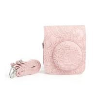 VBPBHFFNMW Sacoche de rangement et protection for appareil photo numérique Polaroid Mini 12, rétro, en relief 3D, bandoulière, mini, portable, cadeau sac photo(Deep pink)